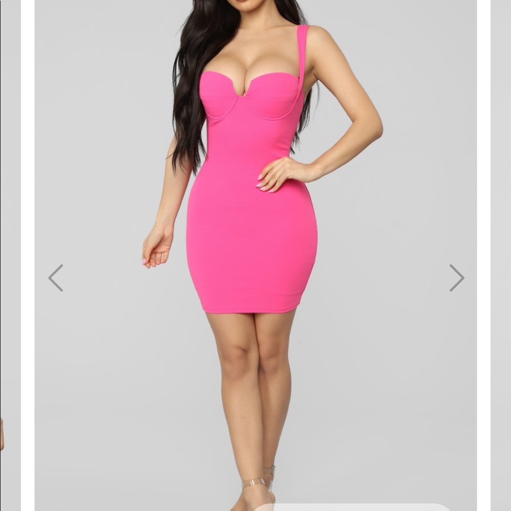 Beautiful barbie pink body con